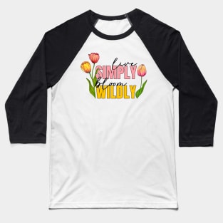 Tulip Flowers Baseball T-Shirt